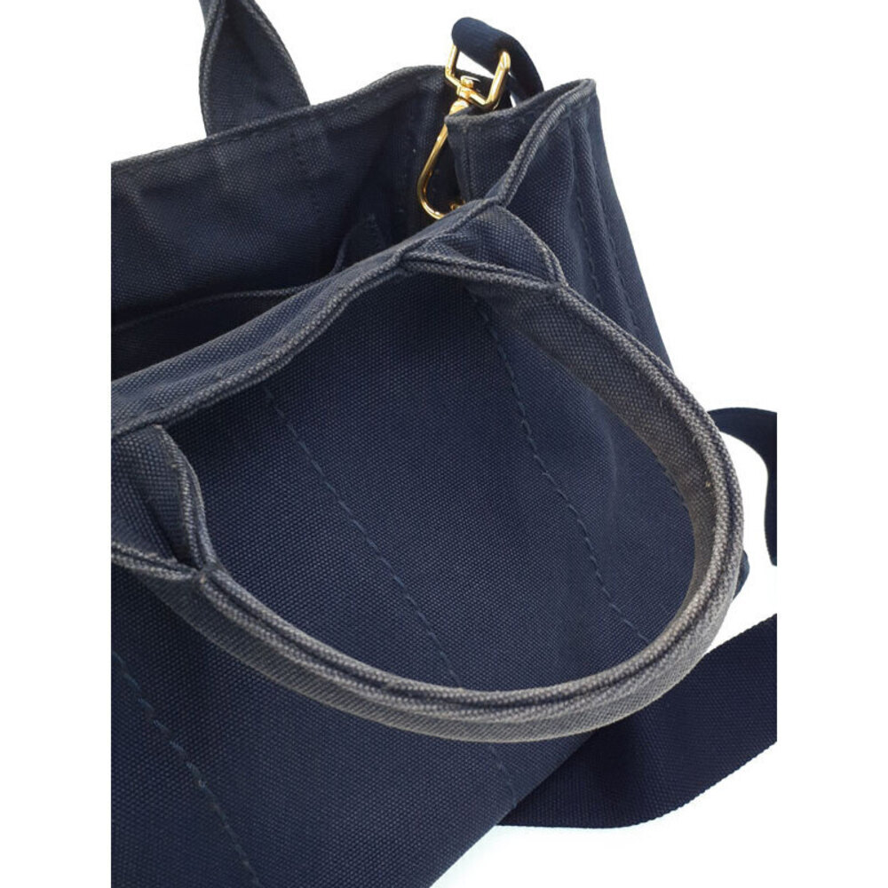 Prada Canapa Tote Shoulder bag blue canvas - Picture 5 of 9